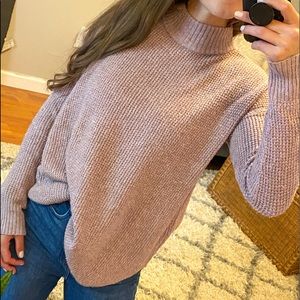 AE Pink Turtle Neck Long Sweater